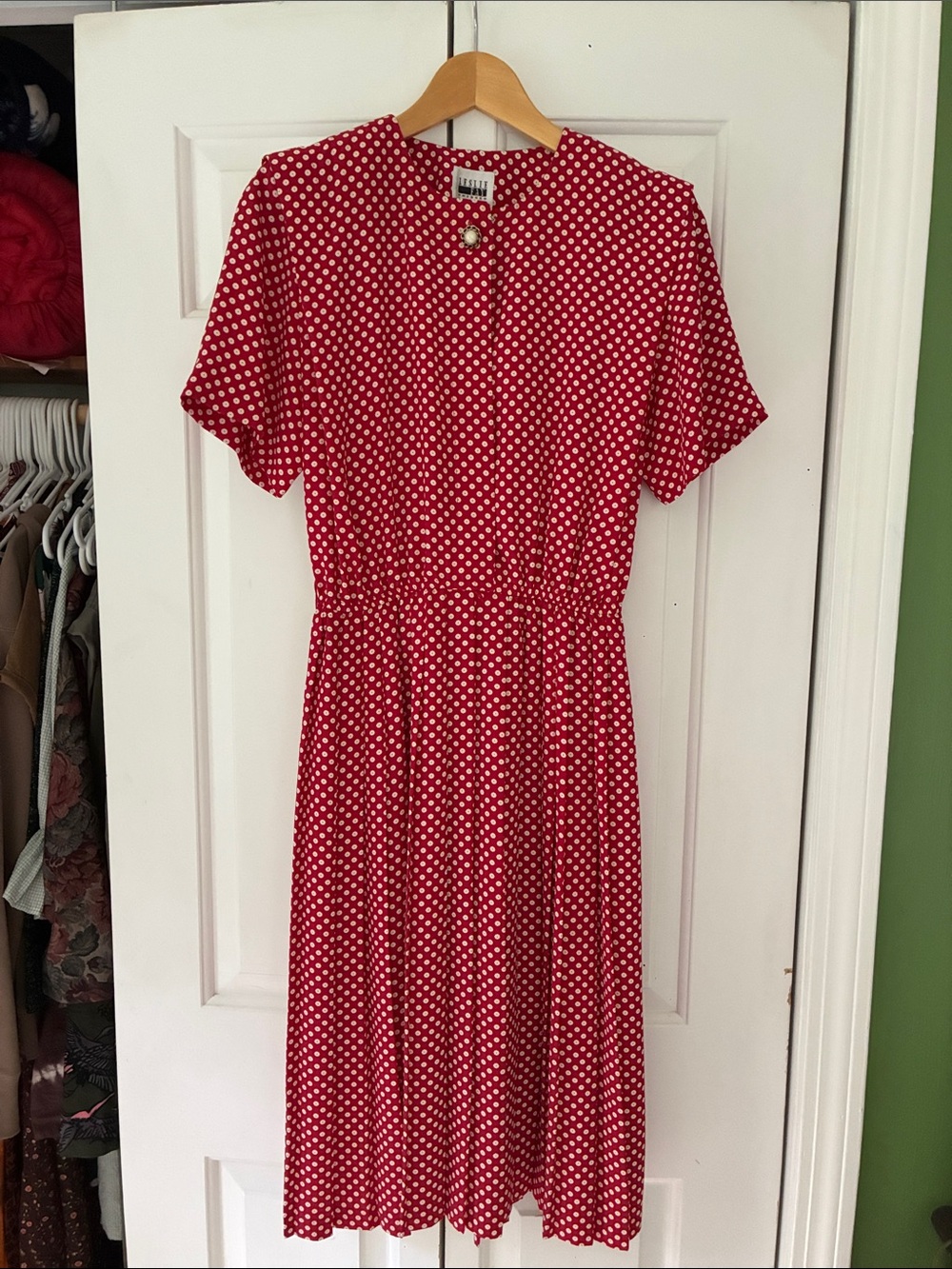Vintage Polka Dot Midi Dress